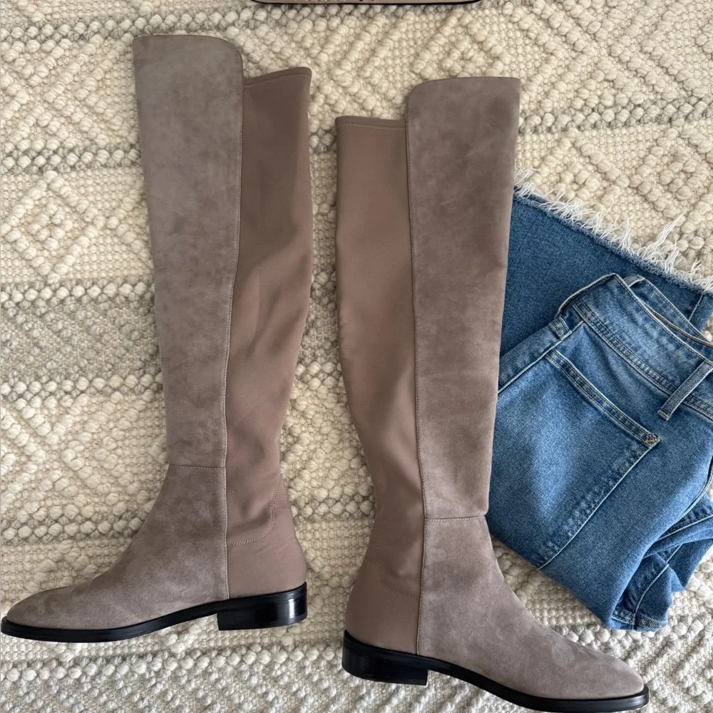 Stuart Weizman Over the Suede Knee-High Boots